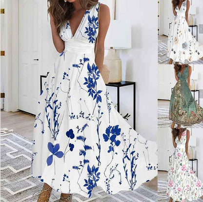 ZomerLuna Bloemen Maxi Jurk