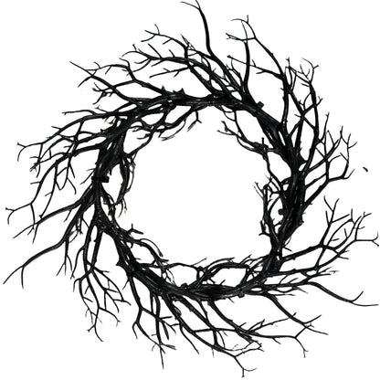 Halloween decoratieve krans gemaakt van kunstmatige takken met een natuurlijke taklook
