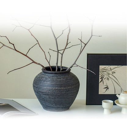 Artisanale Rustieke Keramische Vaas - Handgemaakt Keramiek 24cm