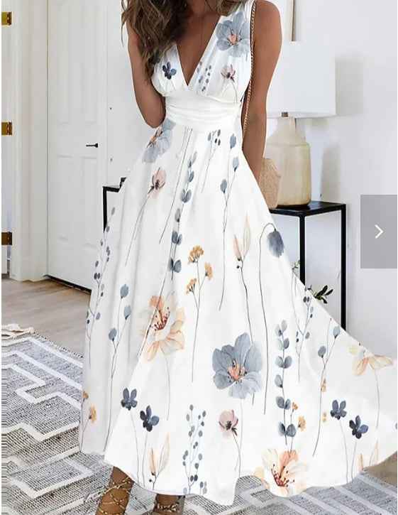 ZomerLuna Bloemen Maxi Jurk