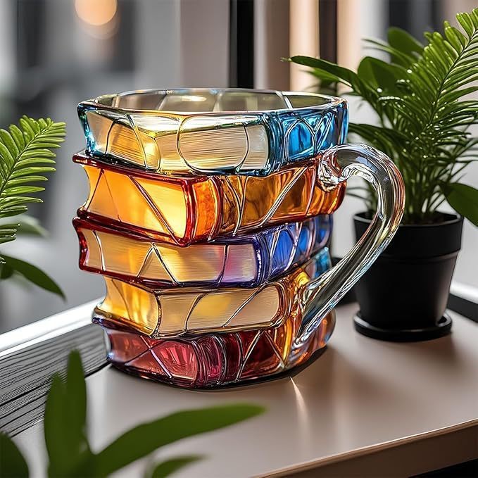BoekBeker 3D Mok – Handgeschilderde Literatuur Mok in Boekvorm