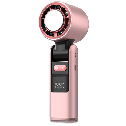 FreshFlow Slimme Handventilator met Digitaal Display en Oplaadbare Batterij