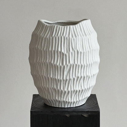 Gestructureerde Keramische Decoratieve Vaas - 19cm