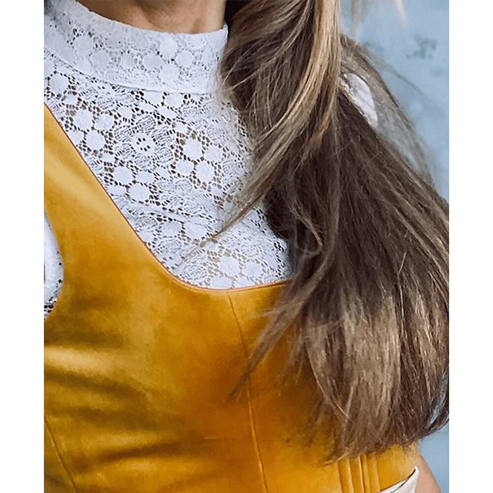 AlpenCharm Dirndljurk – Oranje Vintage Trachtenjurk met Beige Schort
