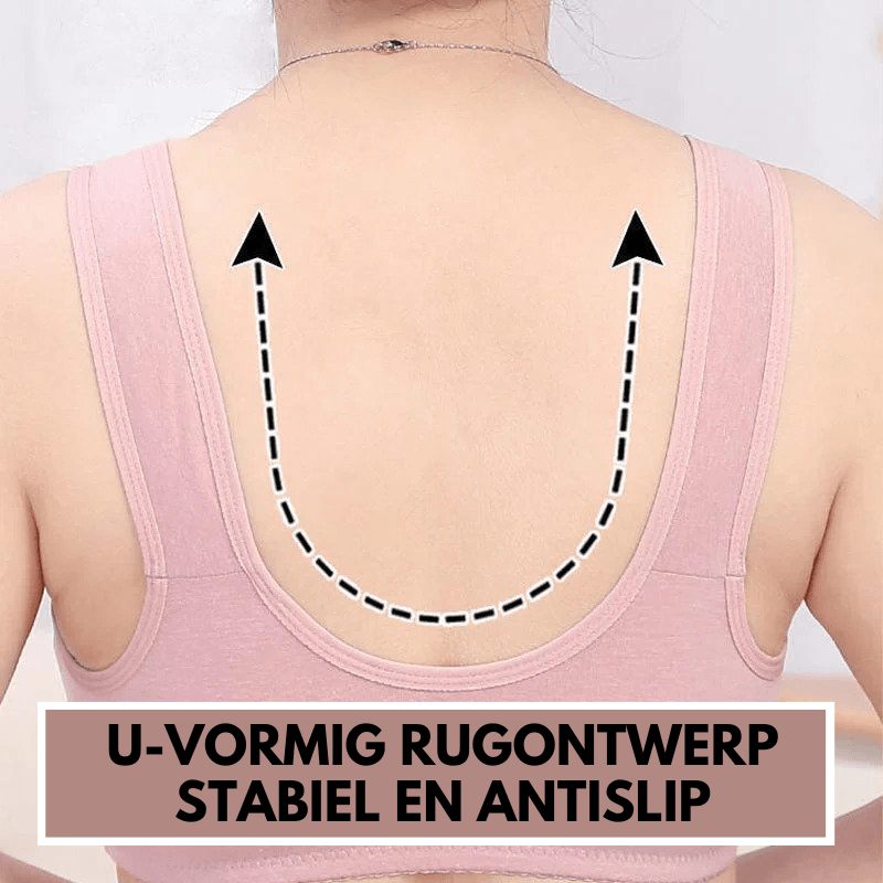 Ondersteunende Comfy BH met voorknoopsluiting