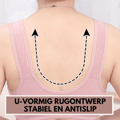 Ondersteunende Comfy BH met voorknoopsluiting
