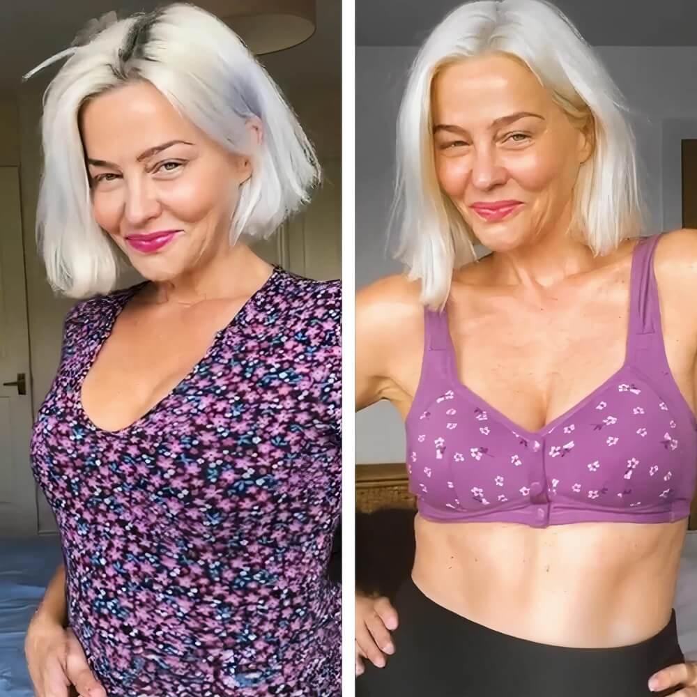 Ondersteunende Comfy BH met voorknoopsluiting