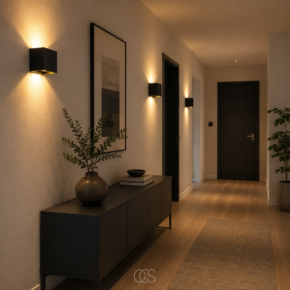 Magnetische oplaadbare wandlamp met bewegingssensor | 10 x 10 cm aluminium