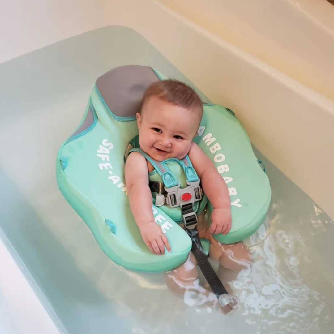 AquaNest Baby Zwemband met UV-Luifel en Veiligheidsharnas