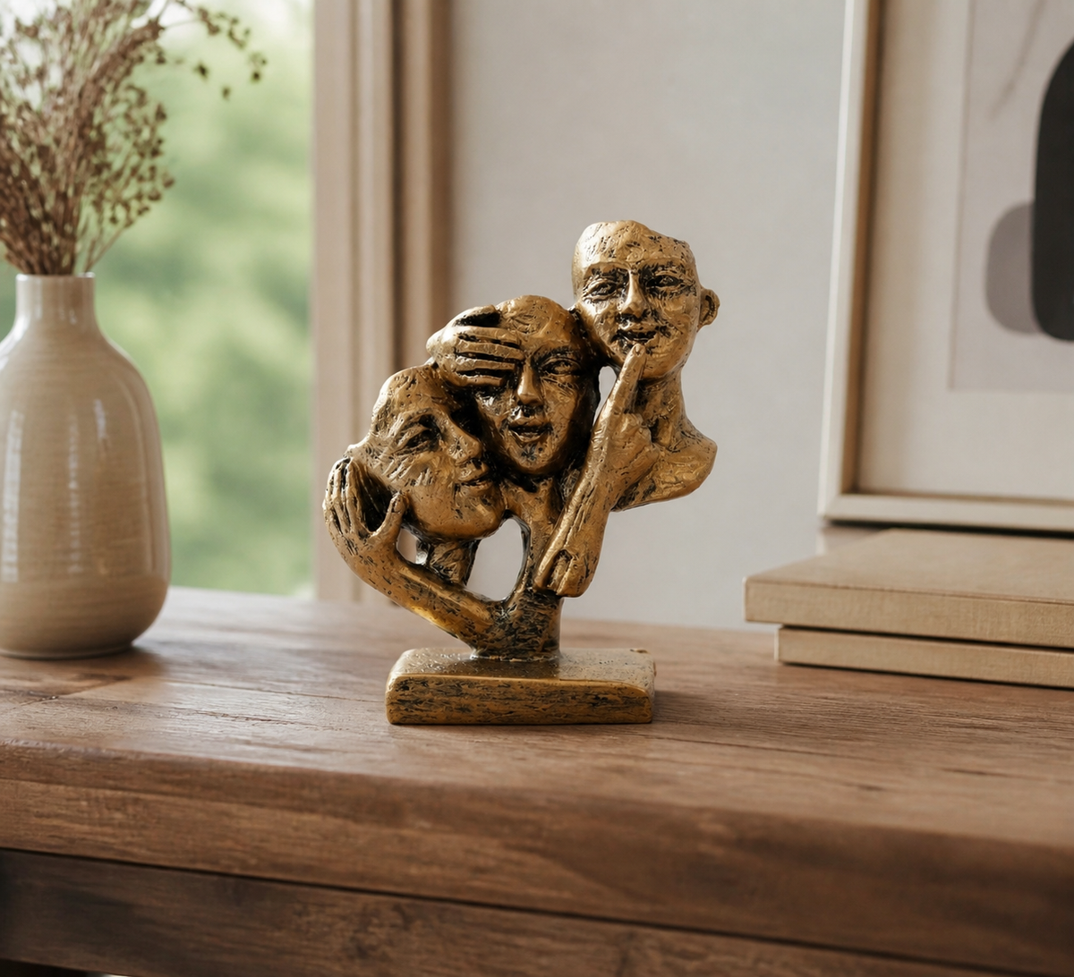 Symbolisch Abstract Decoratiebeeldje met Moderne Kunstzinnige Uitstraling