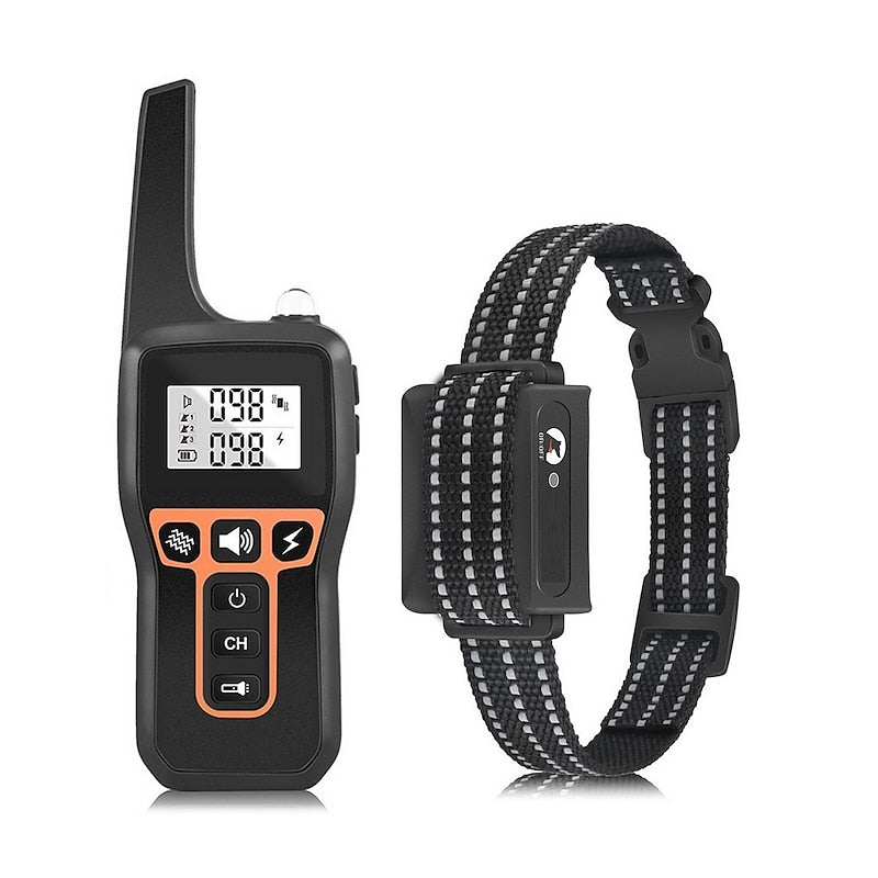 Oplaadbare 1000m Waterdichte Honden Trainingshalsband