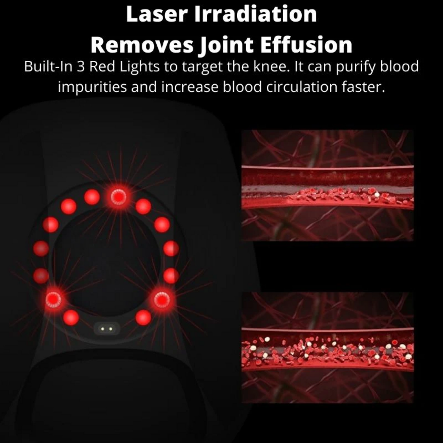 Oplaadbare Knie Massager - Rood Licht Kniepijn Verlichting Massager