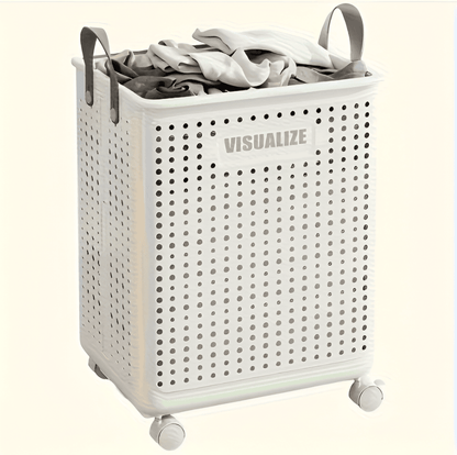 RollEase Opvouwbare Wasmand – Met Wielen, Compact & Duurzaam voor Eenvoudig Transport
