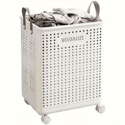 RollEase Opvouwbare Wasmand – Met Wielen, Compact & Duurzaam voor Eenvoudig Transport