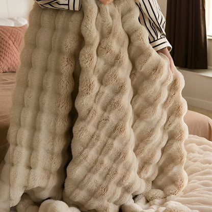 Pluizig Nepbont Reiskleed – Zachte en Wasbare Fleece Deken