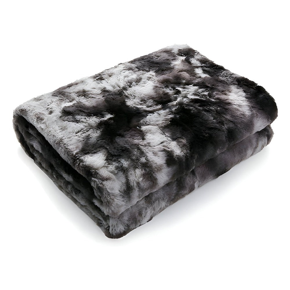 Zachte Velours Winterdeken – Warme Coral Fleece Deken in Batikstijl