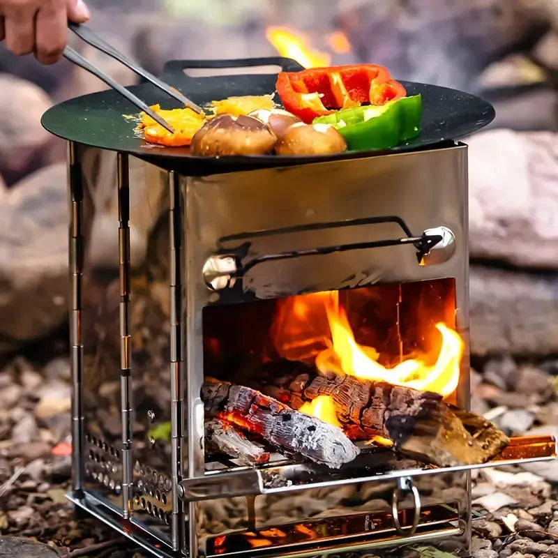 Opvouwbare RVS Houtkachel - TrailFlame