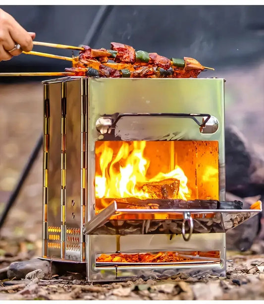 Opvouwbare RVS Houtkachel - TrailFlame