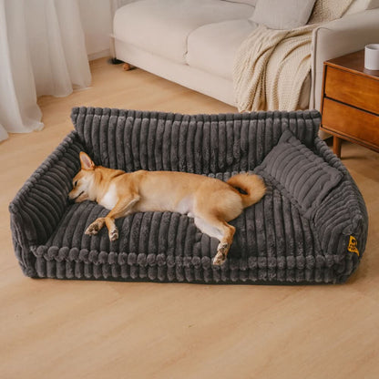 DroomPoot Orthopedisch Hondenbed – Stevige Ligplaats met Neksteun en Afneembare Hoes