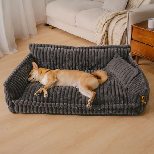 DroomPoot Orthopedisch Hondenbed – Stevige Ligplaats met Neksteun en Afneembare Hoes