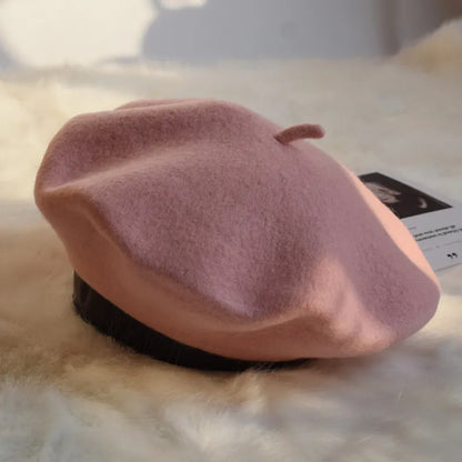 Elegante Vilten Baret – Klassieke ronde vorm met zachte stof