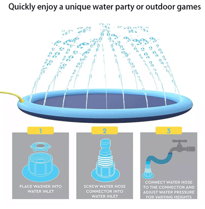 PawSplash Hondenbad – Opblaasbare Watermat met Sproeiers voor Huisdieren