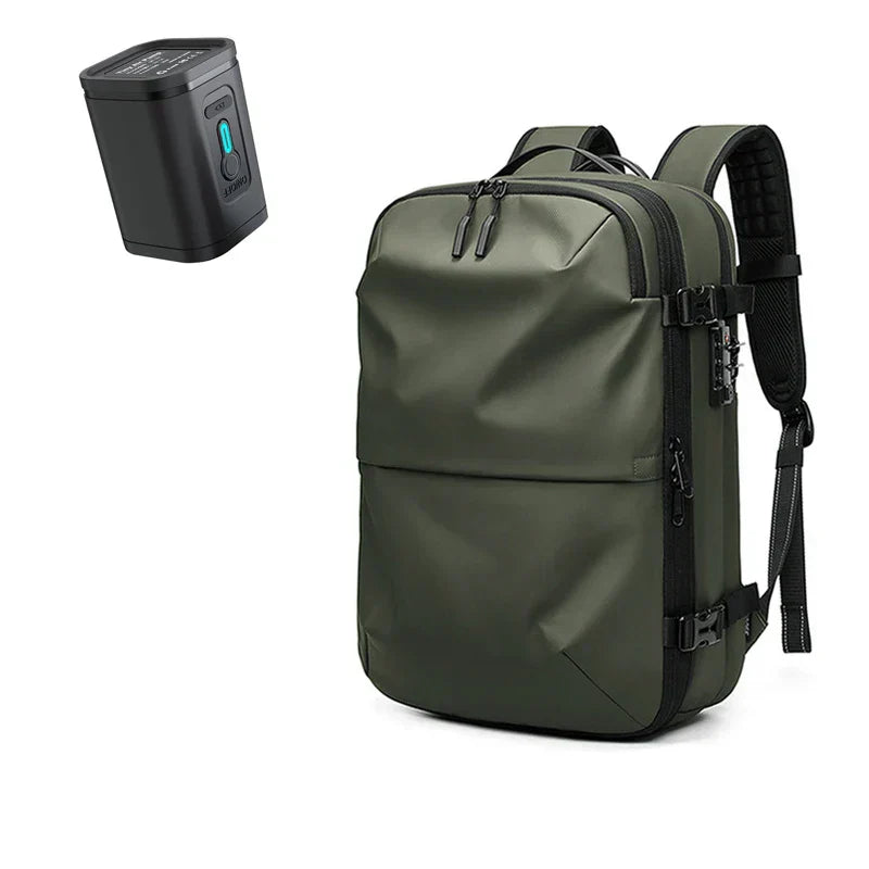 Packlite Slim – Waterdichte compressie rugzak met USB-aansluiting voor handbagage