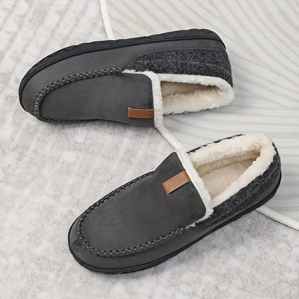 WarmStap Heren Wollen Pantoffels Met Comfortabele Instap en Zachte Voering