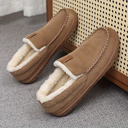 WarmStap Heren Wollen Pantoffels Met Comfortabele Instap en Zachte Voering