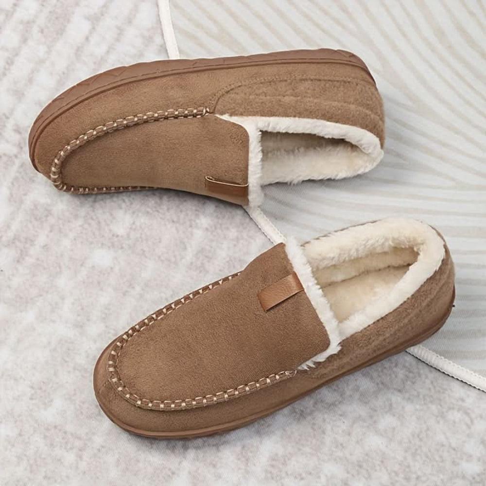 WarmStap Heren Wollen Pantoffels Met Comfortabele Instap en Zachte Voering