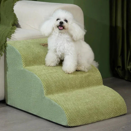 PetComfort Geheugenfoam Honden Trappen – Comfortabel en Veilig voor Kleine, Oude en Gewonde Honden met Antislip Basis en Wasbare Hoes