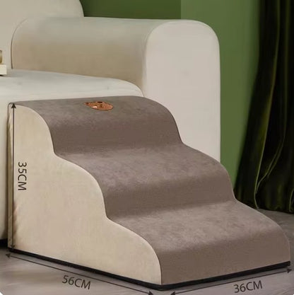 PetComfort Geheugenfoam Honden Trappen – Comfortabel en Veilig voor Kleine, Oude en Gewonde Honden met Antislip Basis en Wasbare Hoes