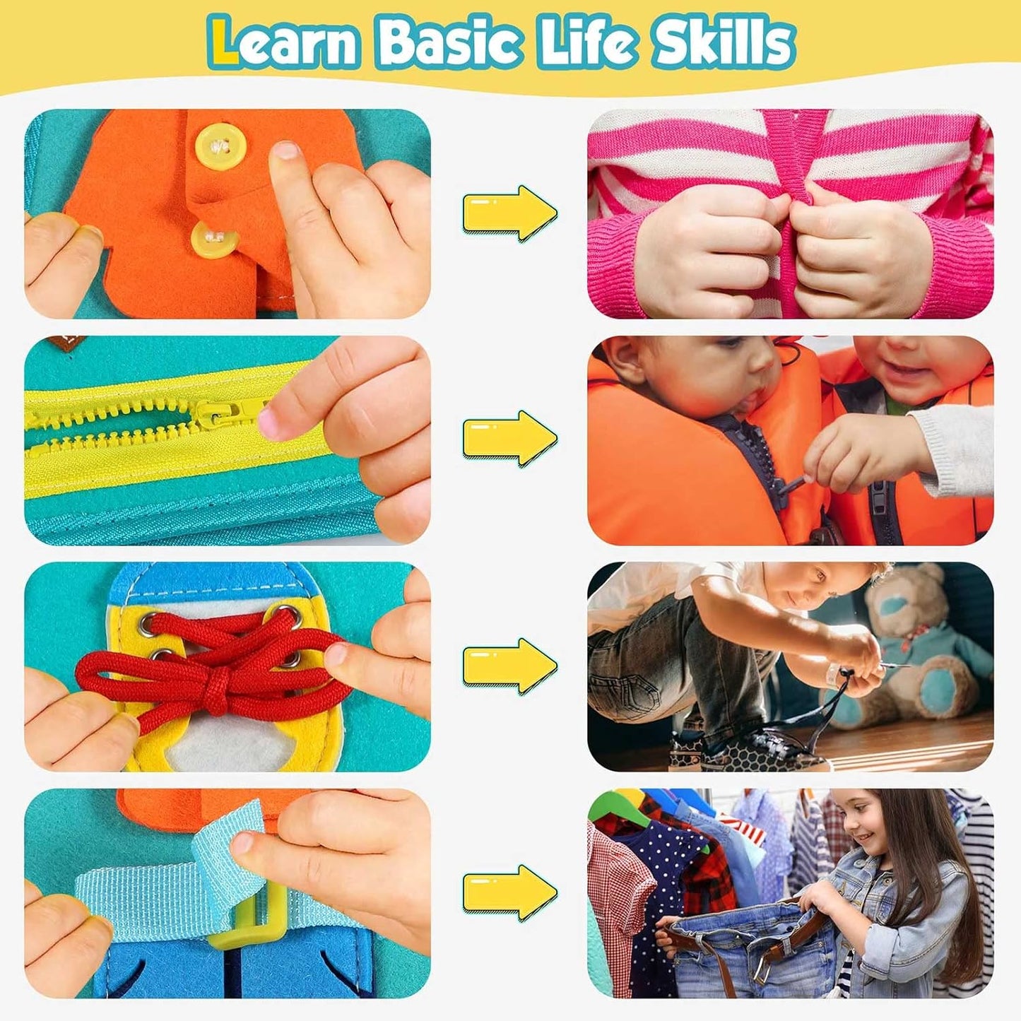 Peuter Drukbord Montessori Speelgoed | Activiteiten Educatief Sensorisch Drukboek voor Kinderen van 2-4 Jaar