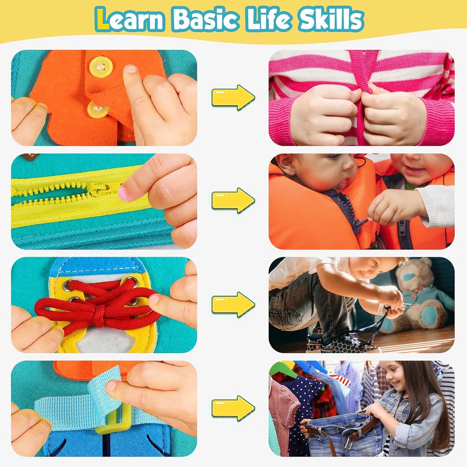 Peuter Drukbord Montessori Speelgoed | Activiteiten Educatief Sensorisch Drukboek voor Kinderen van 2-4 Jaar