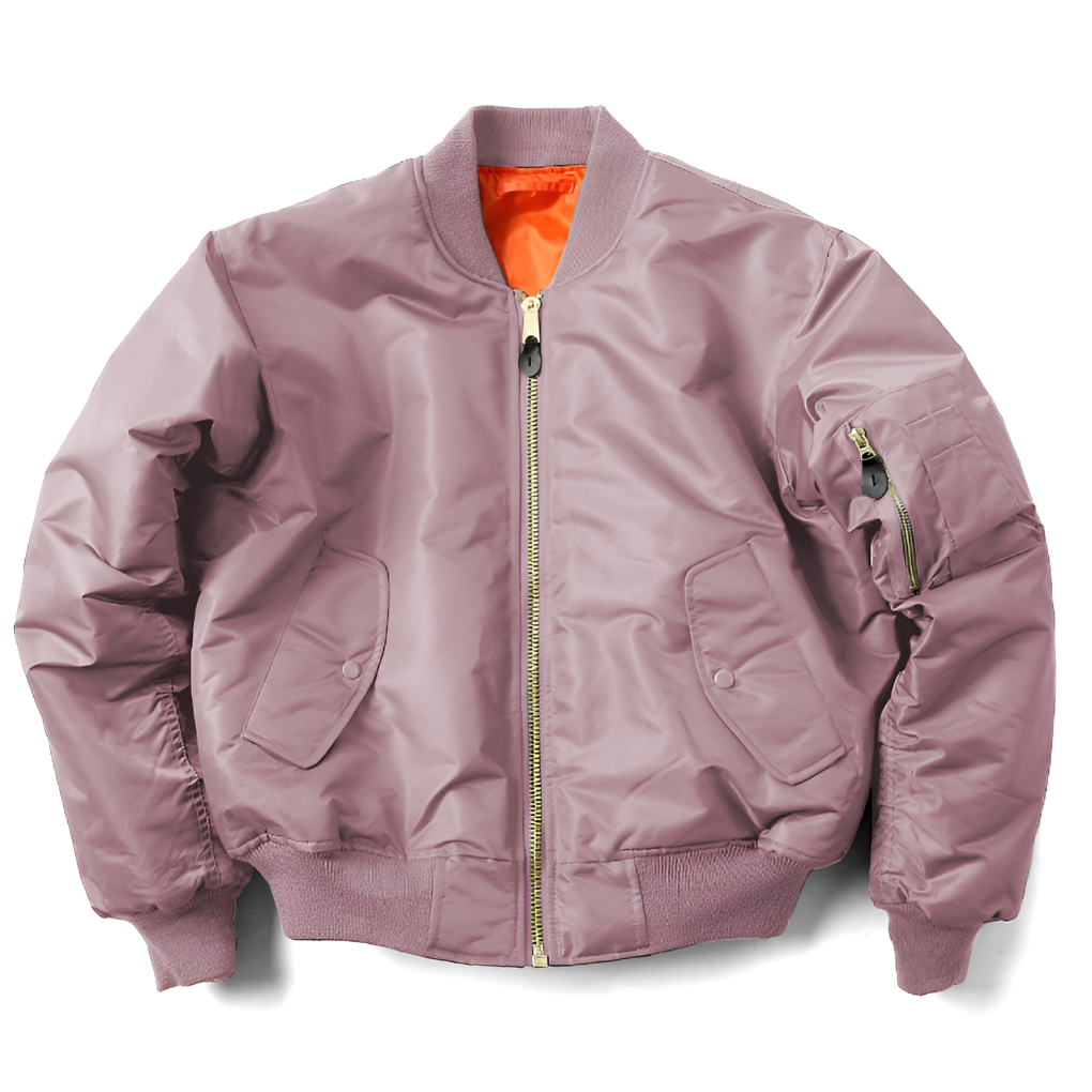 Klassiek unisex bomberjack met ribgebreide afwerkingen