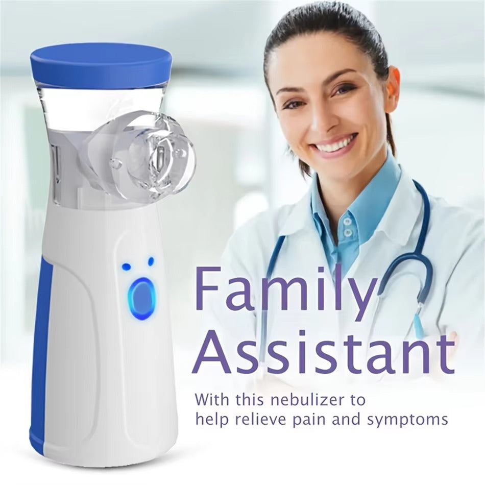CompactMist Handheld Mesh Nebulizer – Oplaadbaar, Stille werking voor thuis en onderweg