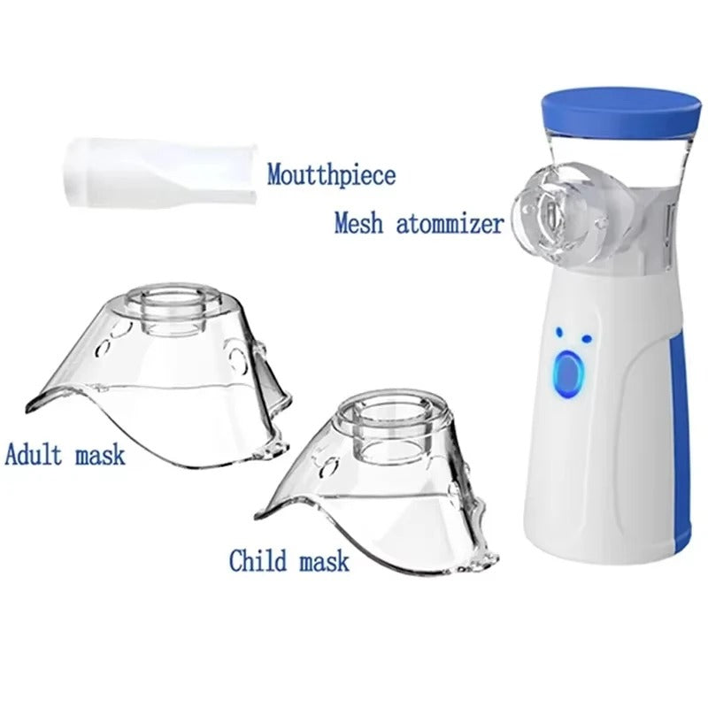 CompactMist Handheld Mesh Nebulizer – Oplaadbaar, Stille werking voor thuis en onderweg
