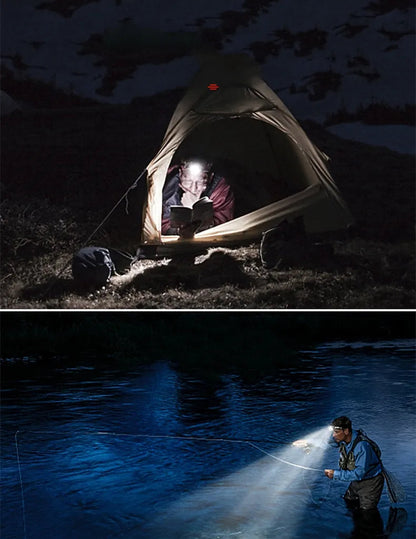 NightBeam Pro Hoofdlamp – Krachtige Oplaadbare LED Koplamp met Zoom en Waterdicht Design