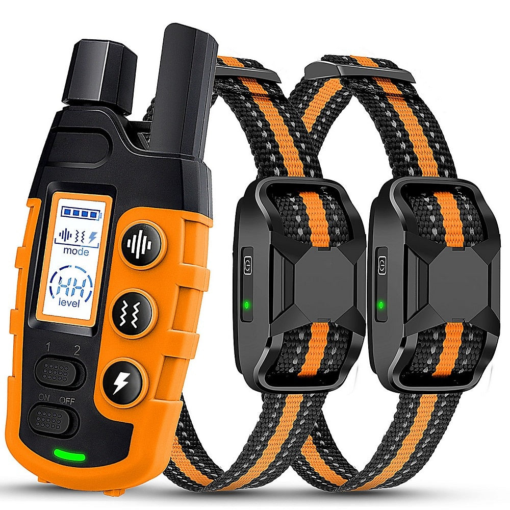 Premium 1000m Hondentrainingshalsband met Afstandsbediening - Waterdicht, Oplaadbare E-Halsband voor Alle Hondenformaten