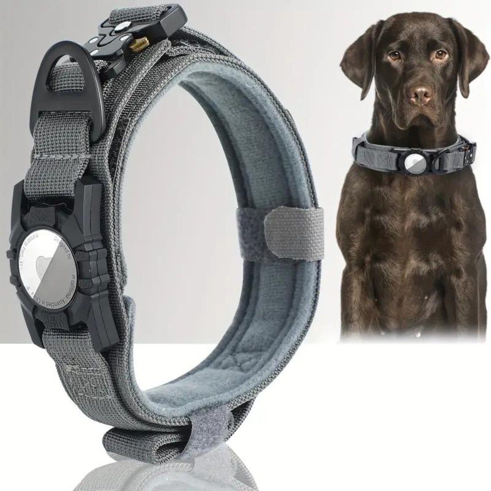 ProGuard AirTag Hondenhalsband – Duurzaam en Verstelbaar met Ingebouwde AirTag Houder voor Extra Veiligheid