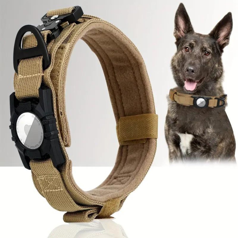 ProGuard AirTag Hondenhalsband – Duurzaam en Verstelbaar met Ingebouwde AirTag Houder voor Extra Veiligheid