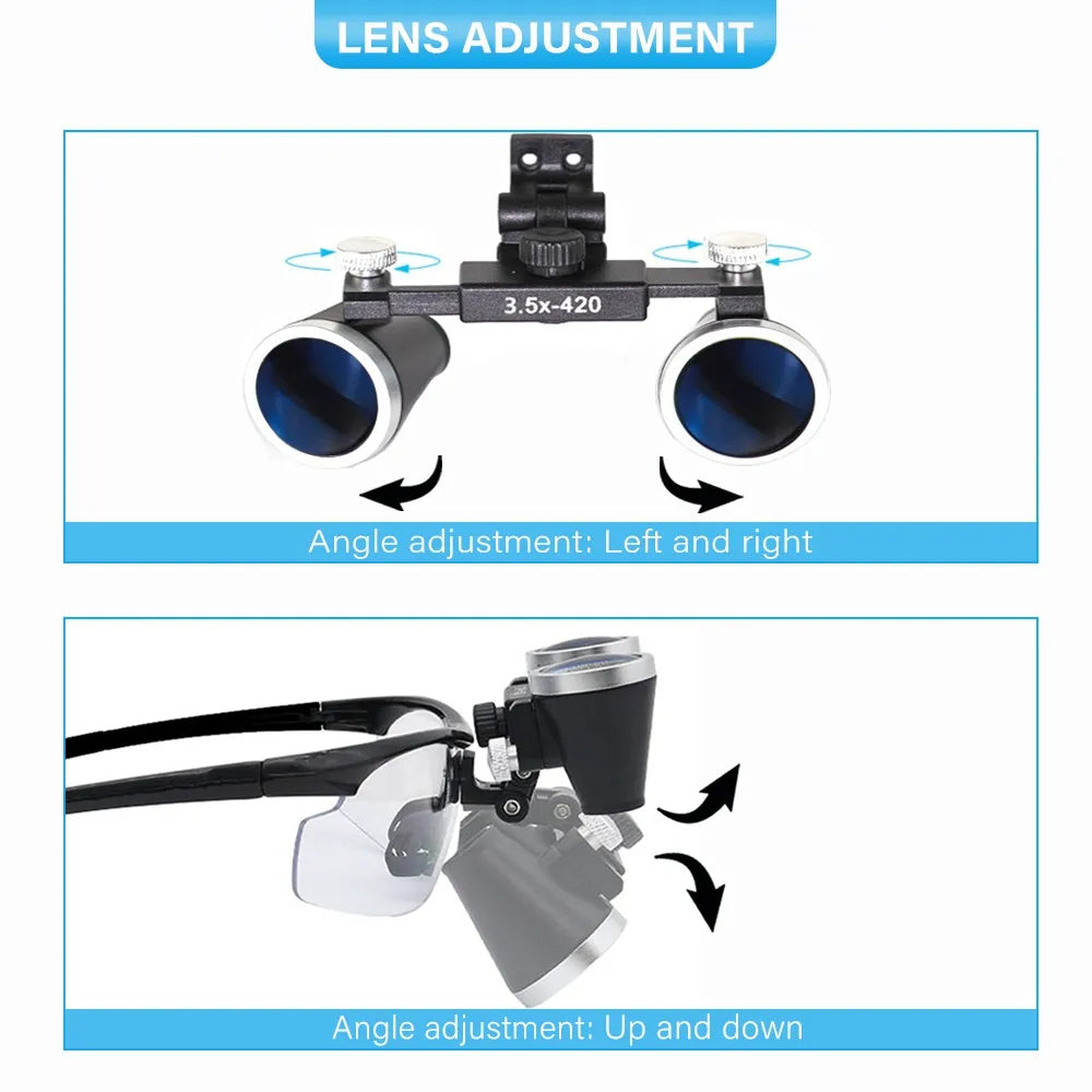 Professionele Tandheelkundige Loupes met LED – HD Vergroting & Schaduwvrije Verlichting voor Chirurgie & Medisch Gebruik