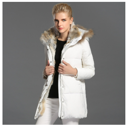 SnowLuxe Dames Winterjas – Gewatteerde Jas met Capuchon en Warme Pasvorm
