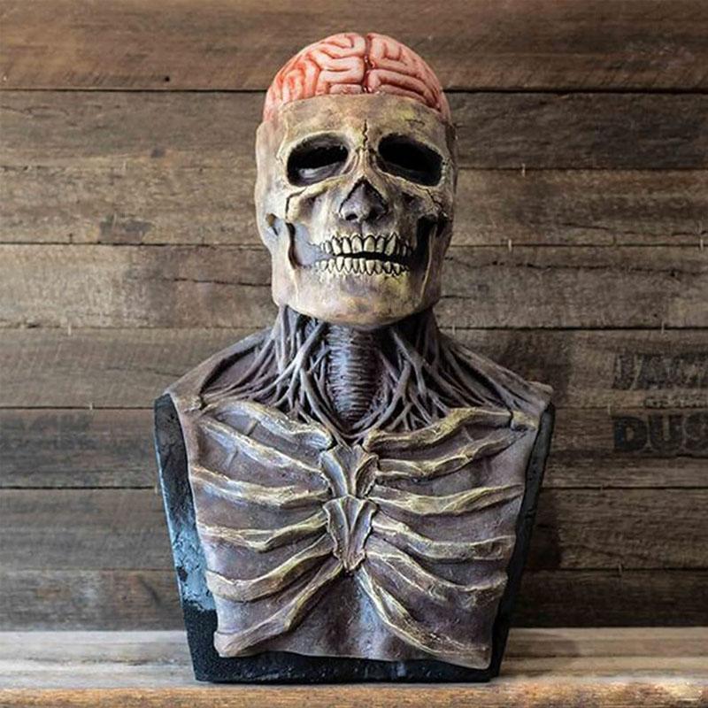 GriezelKop Halloweenmasker – Realistisch Skeletmasker met Hersenen voor Volwassenen