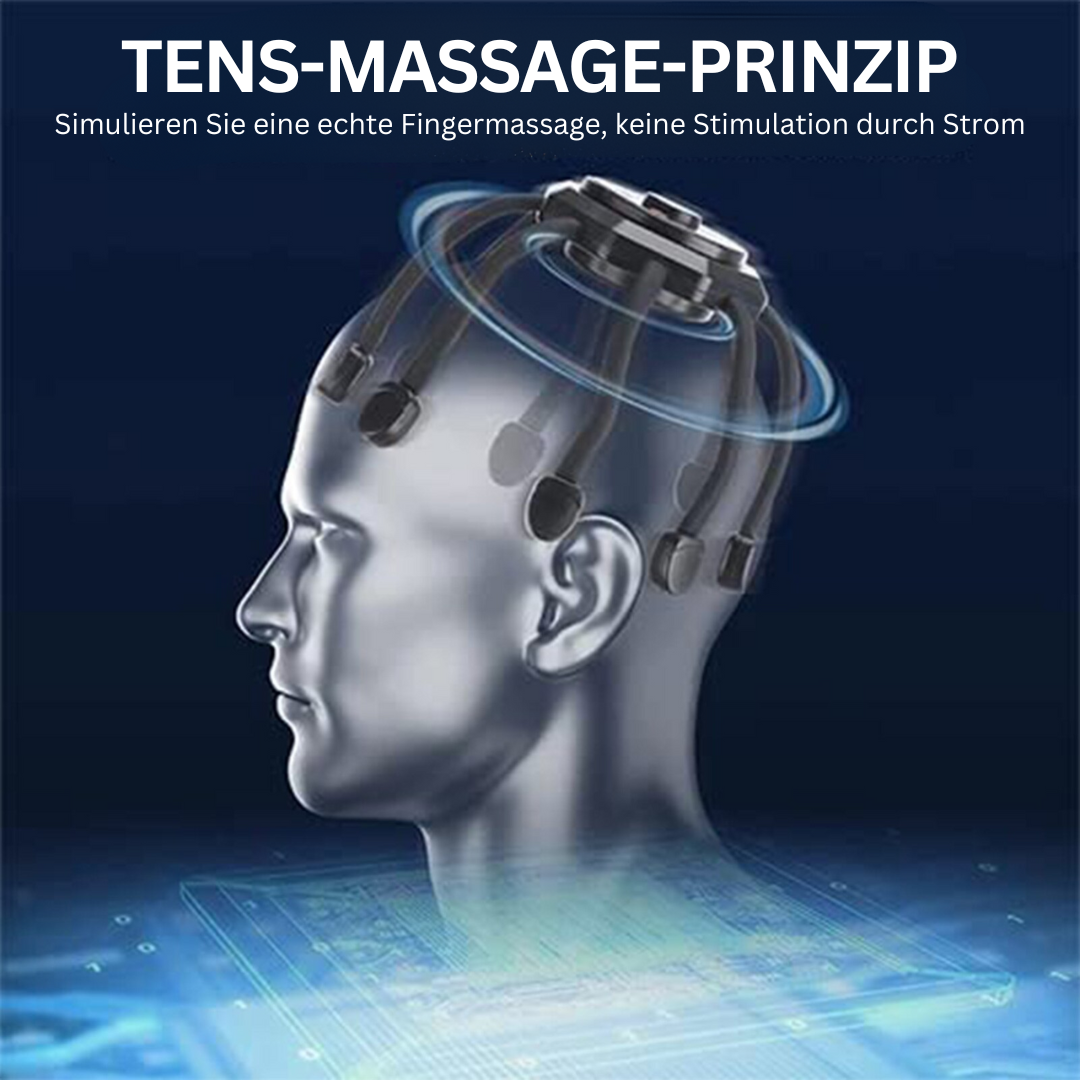 HoofdZorg RelaxPro – Draagbaar Hoofdhuidmassageapparaat voor Stressvermindering en Haargroei