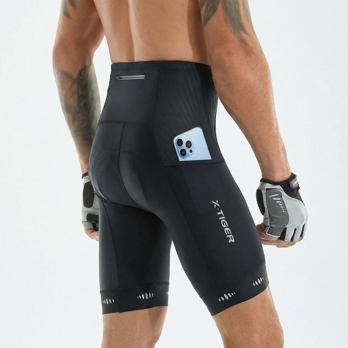 Heren Fietsbroek met 5D Gel Zitkussen en Reflecterende Details