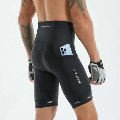 Heren Fietsbroek met 5D Gel Zitkussen en Reflecterende Details