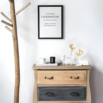 Geometrische Rendier Figurenset – Moderne 2-delige Resin Decoratie