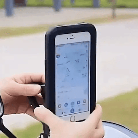 SafeRide Waterdichte Telefoonhouder – 360° Draaibaar voor Fiets en Regenweer