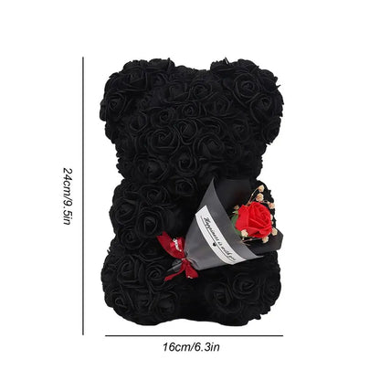Romantische Teddybeer Knuffel Met Bloem – Perfect Valentijnscadeau Voor Je Vriendin of Speciaal Moment